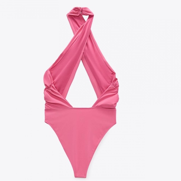 Zara pink bodysuit size small new with tag - Picture 2 of 11